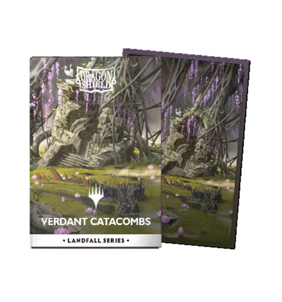 画像1:  【予約商品】  AT-16504 Landfall Series - Verdant Catacomb License Sleeves - Standard size（100枚入り） 【26年1月発売】    (1)
