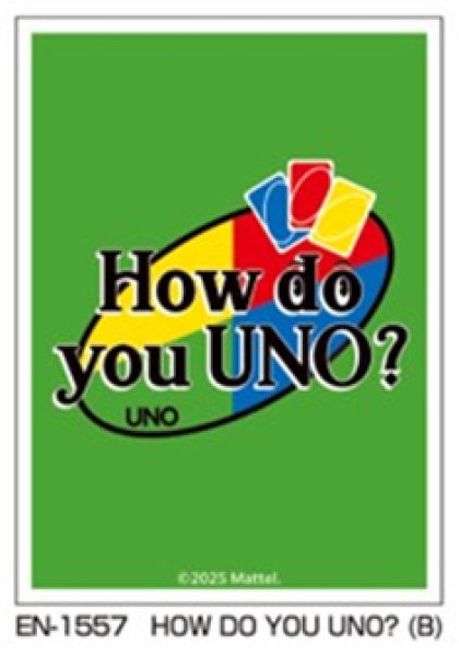 画像1:  【予約商品】  UNO™　キャラクタースリーブ HOW DO YOU UNO? (B) (EN-1557）（65枚入り） 【26年2月27日発売】 (1)