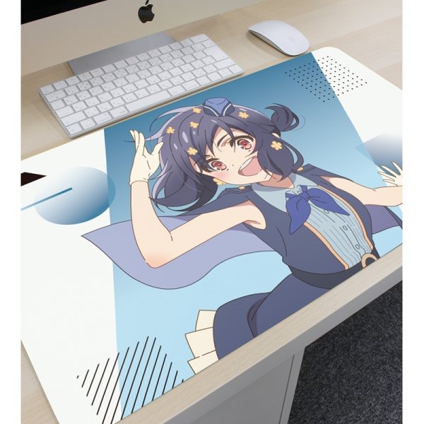 画像2:  【予約商品】  アルマビアンカ　劇場版『ゾンビランドサガ ゆめぎんがパラダイス』 水野 愛 マルチデスクマット 【26年2月中旬発売】 (2)