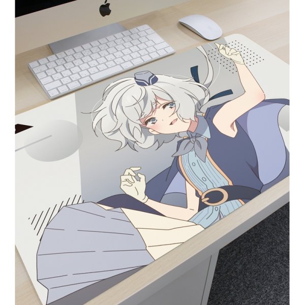 画像2:  【予約商品】  アルマビアンカ　劇場版『ゾンビランドサガ ゆめぎんがパラダイス』 紺野 純子 マルチデスクマット 【26年2月中旬発売】 (2)