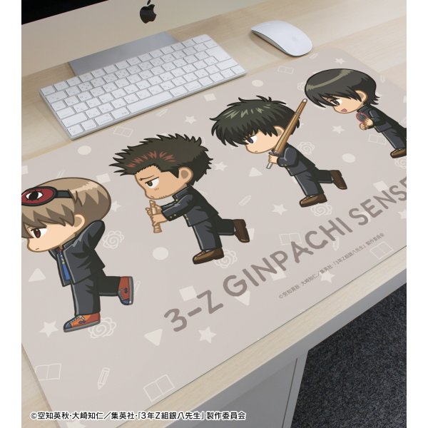 画像2:  【予約商品】  アルマビアンカ　3年Z組銀八先生 近藤&土方&沖田&山崎 ちびとこ マルチデスクマット 【26年2月下旬発売】    (2)