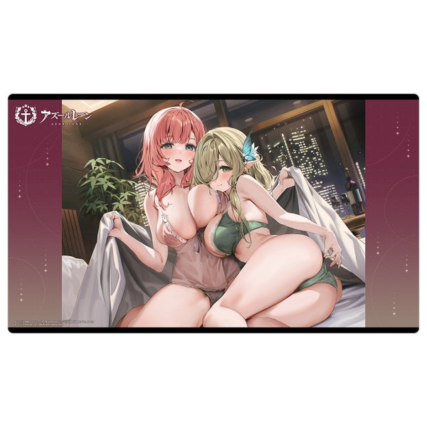 画像1:  【予約商品】  カーテン魂　アズールレーン ラバーマット（カザン＆デ・ゼーヴェン・プロヴィンシェン） 【26年3月上旬発売】 (1)