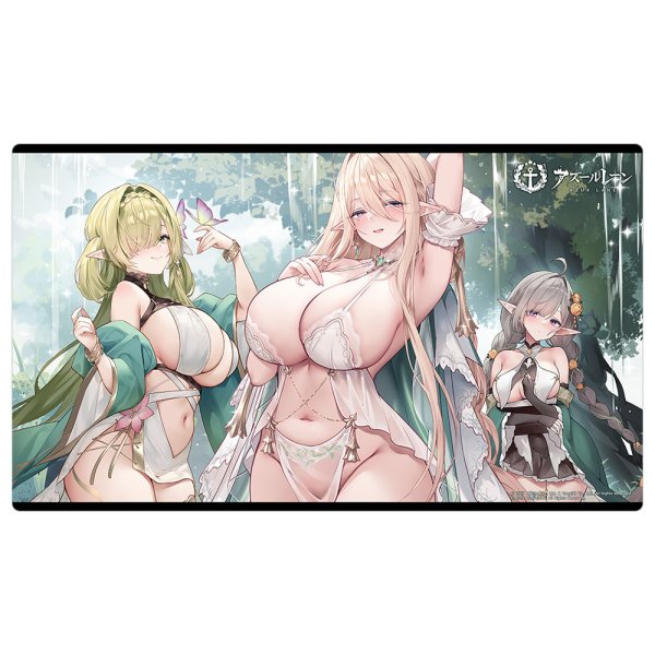 画像1:  【予約商品】  カーテン魂　アズールレーン ラバーマット（デ・ゼーヴェン・プロヴィンシェン＆ハウデン・リーウ＆エヴァーツェン） 【26年3月上旬発売】 (1)