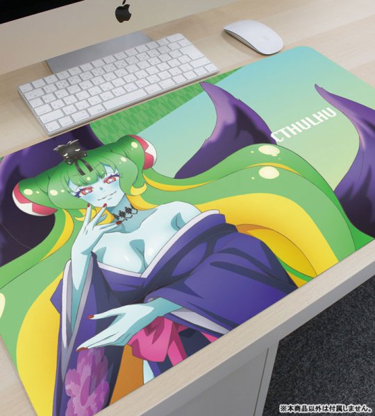 画像2:  【予約商品】  アルマビアンカ　TVアニメ「ネクロノミ子のコズミックホラーショウ」 描き下ろし クトゥルフ 妖怪ハンターver. マルチデスクマット 【26年2月下旬発売】 (2)