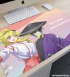 画像2:  【予約商品】  アルマビアンカ　TVアニメ「ネクロノミ子のコズミックホラーショウ」 描き下ろし 黒廼ミコ&神楽坂カンナ 妖怪ハンターver. マルチデスクマット 【26年2月下旬発売】 (2)