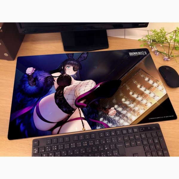 画像2:  【予約商品】  カーテン魂　ブラウンダスト2　ラバーマット（セリア／マスカレイド・バニー） 【26年4月中旬発売】    (2)