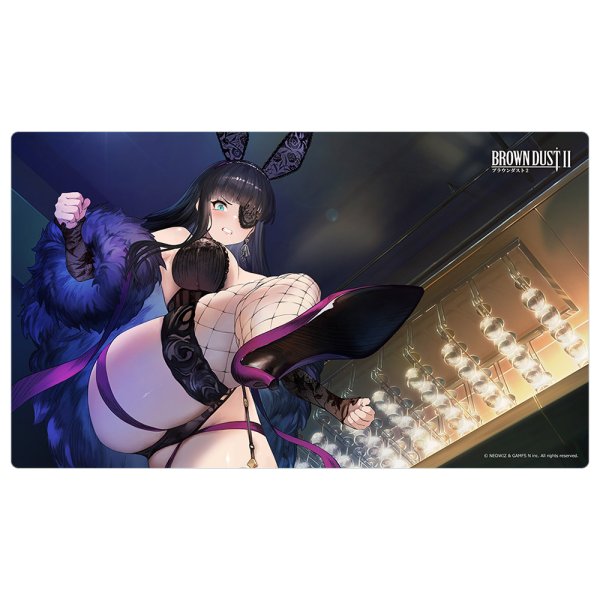 画像1:  【予約商品】  カーテン魂　ブラウンダスト2　ラバーマット（セリア／マスカレイド・バニー） 【26年4月中旬発売】    (1)