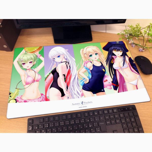 画像2:  【再販予約商品】  カーテン魂　Summer Pockets　ラバーマット（水着） 【26年3月中旬再販】    (2)