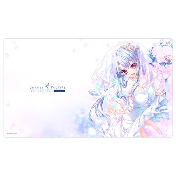 画像1:  【再販予約商品】  カーテン魂　 Summer Pockets REFLECTION BLUE　ラバーマット（空門蒼／ウエディングドレス） 【26年3月中旬再販】    (1)