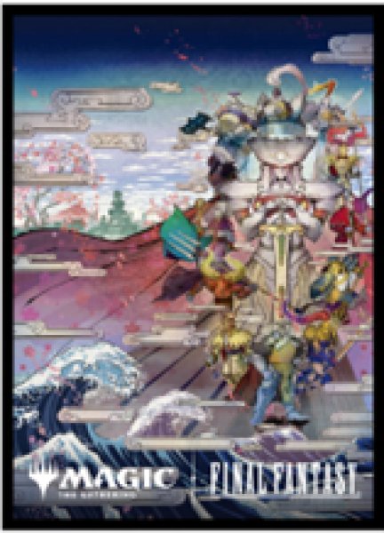 画像1:  【予約商品】  『マジック：ザ・ギャザリング――FINAL FANTASY』 プレイヤーズカードスリーブ MFS-56 「木版画」ボーダーレス版 《召喚：ナイツオブラウンド》（80枚入り） 【26年3月27日発売】    (1)