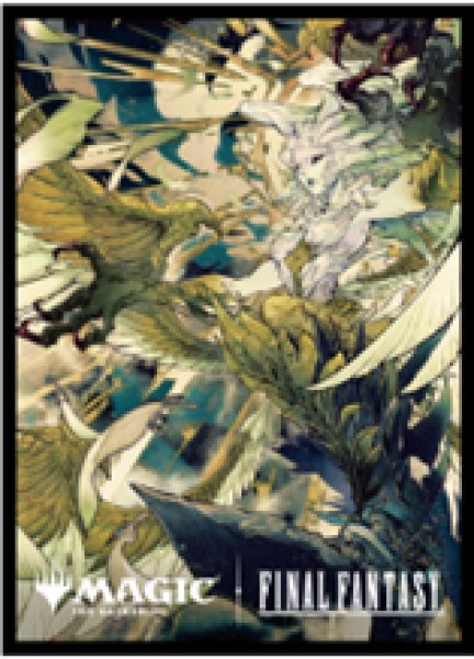 画像1:  【予約商品】  『マジック：ザ・ギャザリング――FINAL FANTASY』 プレイヤーズカードスリーブ MFS-65 「木版画」ボーダーレス版 《召喚：蛮神ガルーダ》（80枚入り） 【26年3月27日発売】    (1)