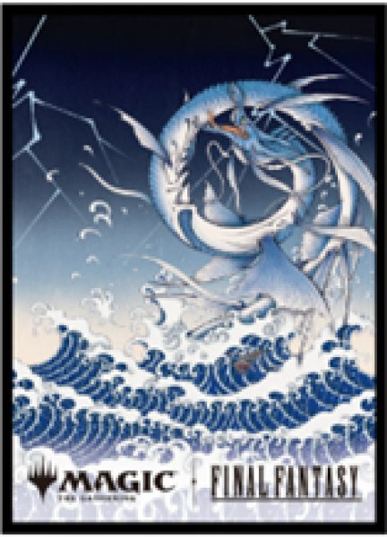 画像1:  【予約商品】  『マジック：ザ・ギャザリング――FINAL FANTASY』 プレイヤーズカードスリーブ MFS-66 「木版画」ボーダーレス版 《召喚：リヴァイアサン》（80枚入り） 【26年3月27日発売】    (1)