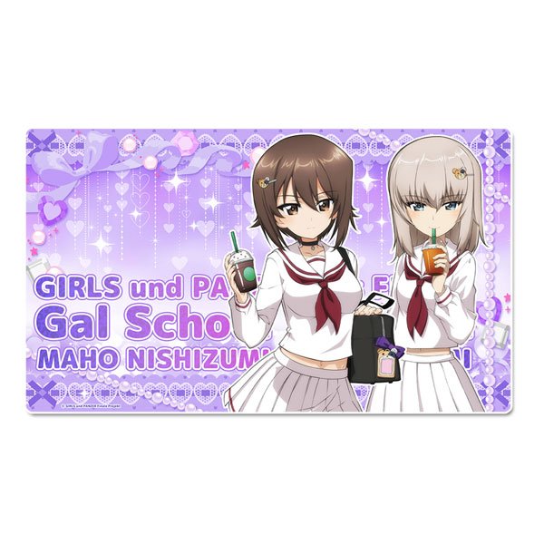 画像1:  【予約商品】  シーズナルプランツ　ガールズ＆パンツァー 最終章 描き下ろし デスクマット【西住まほ＆逸見エリカ】ギャル制服ver. 【26年3月発売】 (1)