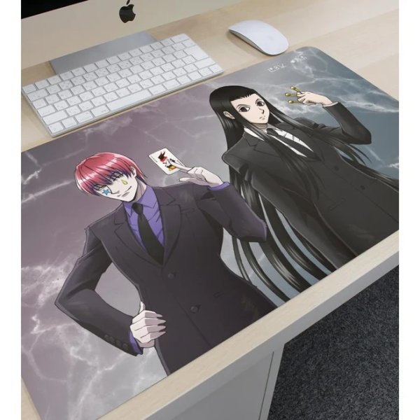 画像2:  【予約商品】  アルマビアンカ　HUNTER×HUNTER 描き下ろし ヒソカ&イルミ スーツ(戦闘後)ver. マルチデスクマット 【26年3月中旬発売】 (2)
