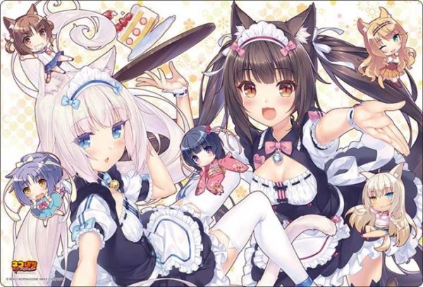 画像1:  【予約商品】  ブシロード ラバーマットコレクション V2 Vol.1963  ネコぱら ラブプロジェクト『ショコラ＆バニラ』A 【26年3月13日発売】 (1)