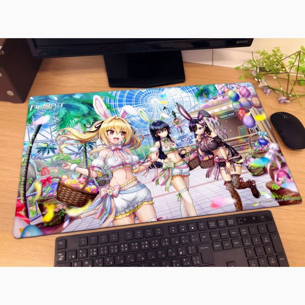 画像2:  【予約商品】  カーテン魂　ドルフィンウェーブ　ラバーマット（イースターエッグを探せ！） 【26年4月下旬発売】 (2)