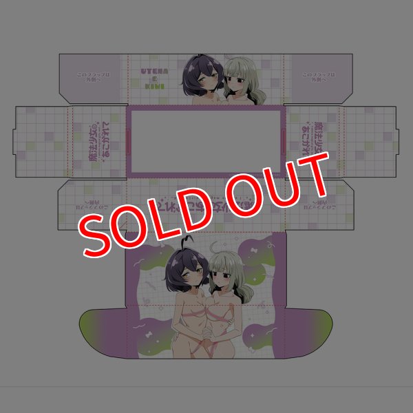 画像2:  【予約商品】  カーテン魂　魔法少女にあこがれてストレージボックス（柊うてな＆阿良河キウィ／あこがれリボンコーデ） 【26年4月下旬発売】    (2)