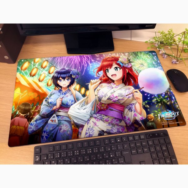 画像2:  【予約商品】  カーテン魂　ドルフィンウェーブ　ラバーマット（初めてのお祭り） 【26年4月下旬発売】 (2)