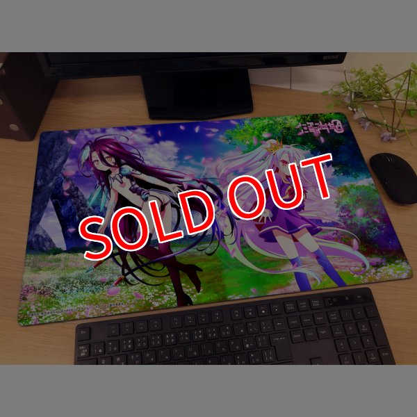 画像2:  【予約商品】  カーテン魂　ノーゲーム・ノーライフ ゼロ　ラバーマット（白＆シュヴィ 2） 【26年4月下旬発売】 (2)