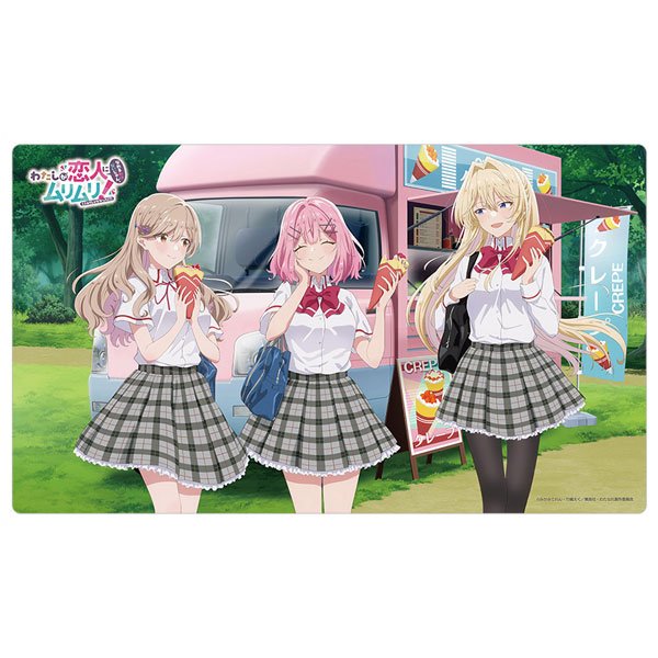 画像1:  【再販予約商品】  カーテン魂　わたしが恋人になれるわけないじゃん、ムリムリ！(※ムリじゃなかった！？) 　描き下ろしラバーマット(制服) 【26年4月下旬再販】 (1)