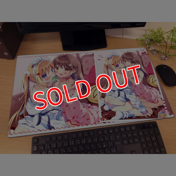 画像2:  【予約商品】  カーテン魂　ぱん先生　ラバーマット（晴夏＆ここあ） 【26年4月下旬発売】 (2)