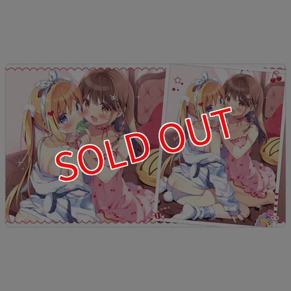 画像1:  【予約商品】  カーテン魂　ぱん先生　ラバーマット（晴夏＆ここあ） 【26年4月下旬発売】 (1)