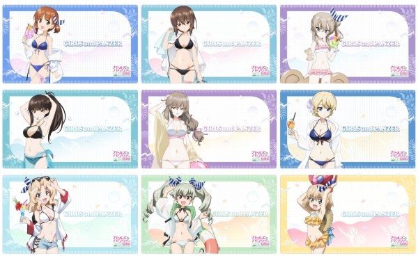 画像4:  【予約商品】  カーテン魂　ガールズ＆パンツァー 最終章　描き下ろしラバーマット（ダージリン／リゾート水着） 【26年4月下旬発売】 (4)