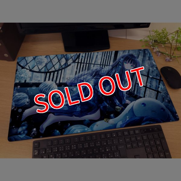 画像2:  【予約商品】  カーテン魂　てぃんくる先生　ラバーマット（BluCielo Vacanze Estive nero) 【26年4月下旬発売】 (2)