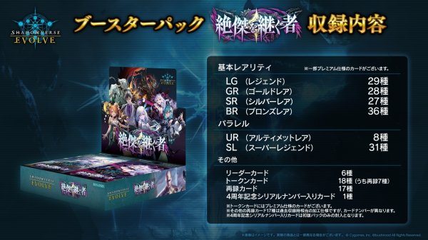 画像2:  【予約商品】  Shadowverse EVOLVE ブースターパック「絶傑を継ぐ者」 BOX（12パック入り）    【26年5月22日発売】 (2)