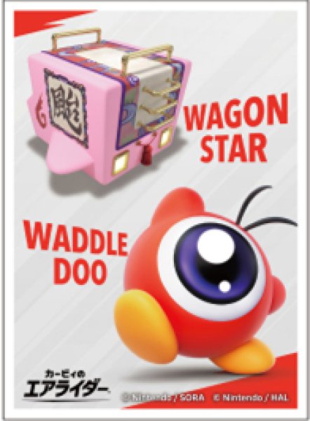 画像1:  【予約商品】  カービィのエアライダー キャラクタースリーブ ワドルドゥ ＆ ワゴンスター(EN-1585）（65枚入り） 【26年4月24日発売】 (1)