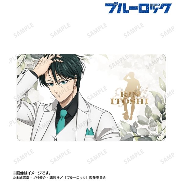 画像2:  【予約商品】  アルマビアンカ　TVアニメ『ブルーロック』 描き下ろし 糸師 凛 スーツモデルver. 第2弾 マルチデスクマット 【26年5月中旬発売】 (2)