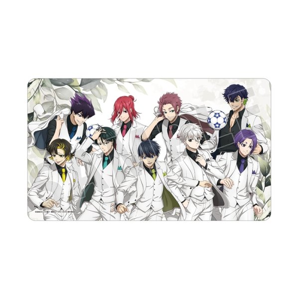 画像1:  【予約商品】  アルマビアンカ　TVアニメ『ブルーロック』 描き下ろし 集合 スーツモデルver. 第2弾 マルチデスクマット 【26年5月中旬発売】 (1)