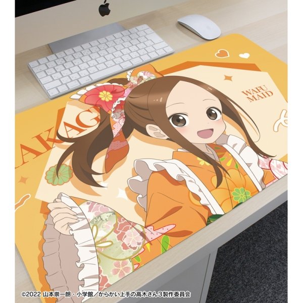 画像3:  【予約商品】  アルマビアンカ　からかい上手の高木さん 描き下ろし 高木さん 和風メイドver. マルチデスクマット 【26年4月中旬発売】 (3)