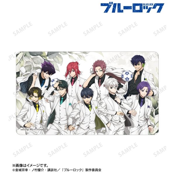 画像2:  【予約商品】  アルマビアンカ　TVアニメ『ブルーロック』 描き下ろし 集合 スーツモデルver. 第2弾 マルチデスクマット 【26年5月中旬発売】 (2)
