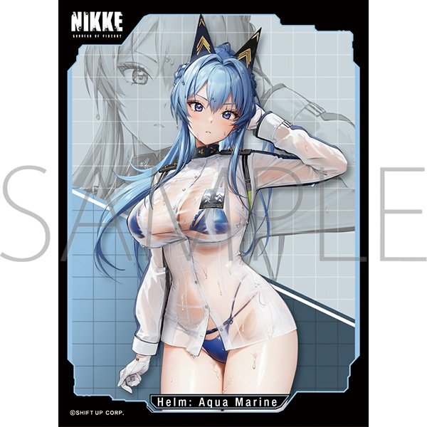 画像1:  【予約商品】  きゃらスリーブコレクション マットシリーズ 勝利の女神:NIKKE「ヘルム：アクアマリン」(No.MT2310)（65枚入り） 【26年4月10日発売】 (1)