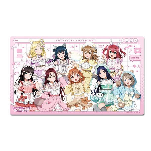画像1:  【予約商品】  シーズナルプランツ　ラブライブ！サンシャイン!! 描き下ろし デスクマット アニマル衣装 【26年5月発売】 (1)