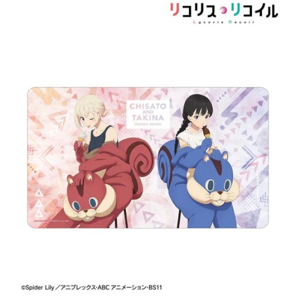 画像2:  【予約商品】  アルマビアンカ　TVアニメ「リコリス・リコイル」 描き下ろし 錦木千束&井ノ上たきな 着ぐるみver. マルチデスクマット 【26年5月中旬発売】 (2)