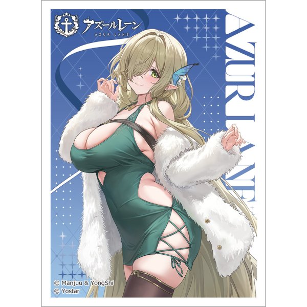 画像1:  【予約商品】  カーテン魂　アズールレーン　描き下ろしスリーブ（デ・ゼーヴェン・プロヴィンシェン／冬デート）（65枚入り） 【26年5月下旬発売】 (1)