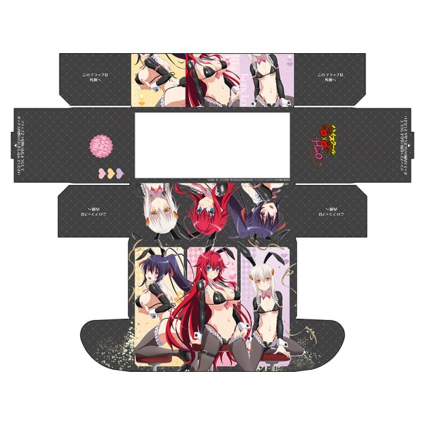 画像2:  【予約商品】  カーテン魂　ハイスクールD×D HERO　描き下ろしストレージボックス（逆バニー（黒）） 【26年5月下旬発売】 (2)