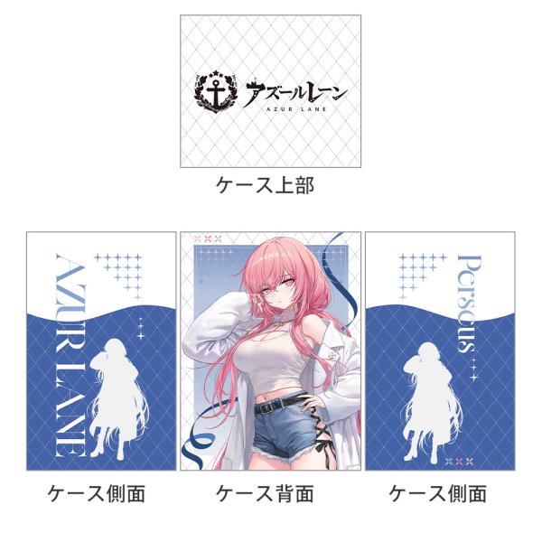 画像2:  【予約商品】  カーテン魂　アズールレーン　描き下ろしデッキケース（パーシュース／冬デート） 【26年5月下旬発売】 (2)