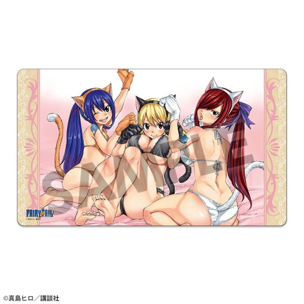 画像1:  【予約商品】  ホビーストック　FAIRY TAIL ラバーマット ルーシィ＆エルザ＆ウェンディ 【26年3月発売】 (1)