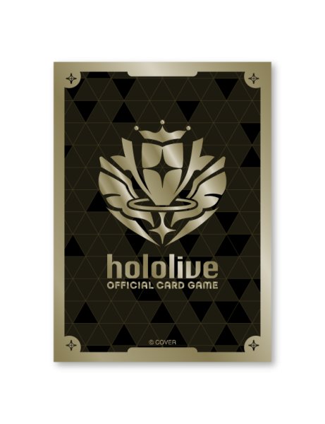 画像1:  【予約商品】  hololive OFFICIAL CARD GAME オフィシャルホロカスリーブ Vol.43 『ブランドロゴ（Gold）』（55枚入り） 【26年4月24日発売】    (1)
