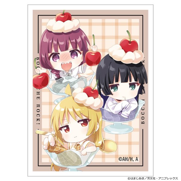 画像1:  【予約商品】  カーテン魂　ぼっち・ざ・ろっく！　スリーブ（伊地知星歌＆PAさん＆廣井きくり／さくらんぼほいっぷ／イラスト なもり）（65枚入り） 【26年6月上旬発売】 (1)