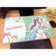 画像2:  【予約商品】  カーテン魂　ポールプリンセス!! 描き下ろしラバーマット（東坂ミオ／水着） 【26年5月下旬発売】 (2)