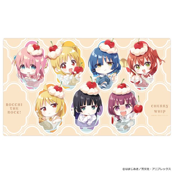 画像1:  【予約商品】  カーテン魂　ぼっち・ざ・ろっく！ ラバーマット（さくらんぼほいっぷB／イラスト なもり） 【26年6月上旬発売】 (1)