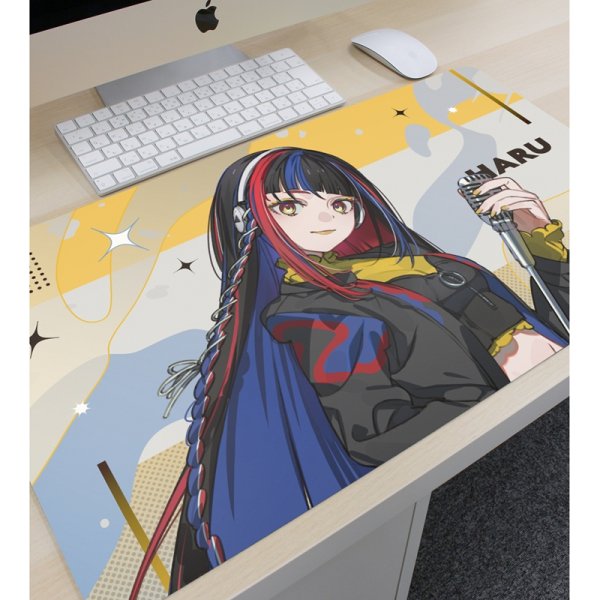 画像3:  【予約商品】  アルマビアンカ　TVアニメ『神椿市建設中。』 朝主 派流 カジュアルロックver. マルチデスクマット 【26年5月中旬発売】 (3)