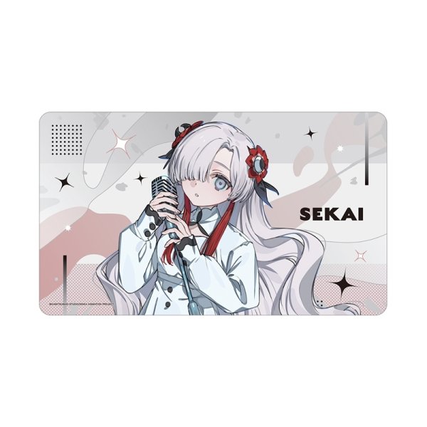 画像1:  【予約商品】  アルマビアンカ　TVアニメ『神椿市建設中。』 夜河 世界 カジュアルロックver. マルチデスクマット 【26年5月中旬発売】 (1)