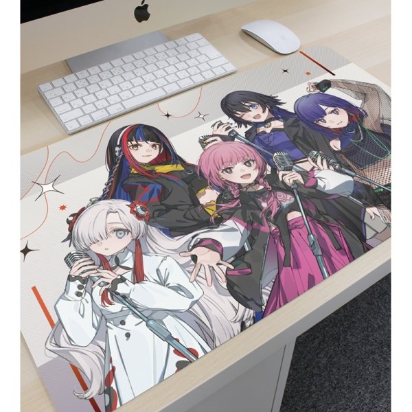 画像3:  【予約商品】  アルマビアンカ　TVアニメ『神椿市建設中。』 集合 カジュアルロックver. マルチデスクマット 【26年5月中旬発売】 (3)