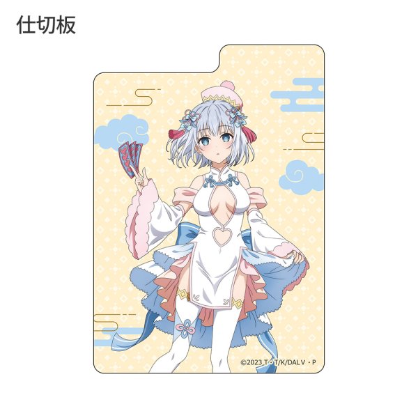 画像3:  【予約商品】  カーテン魂　デート・ア・ライブV　描き下ろしデッキケース（鳶一折紙／パステルチャイナ） 【26年6月下旬発売】 (3)