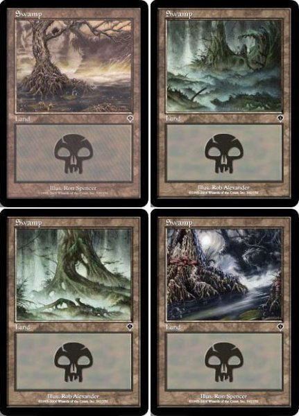 画像1: ※特価※【INV】※Foil※《沼/Swamp》【L】 (1)